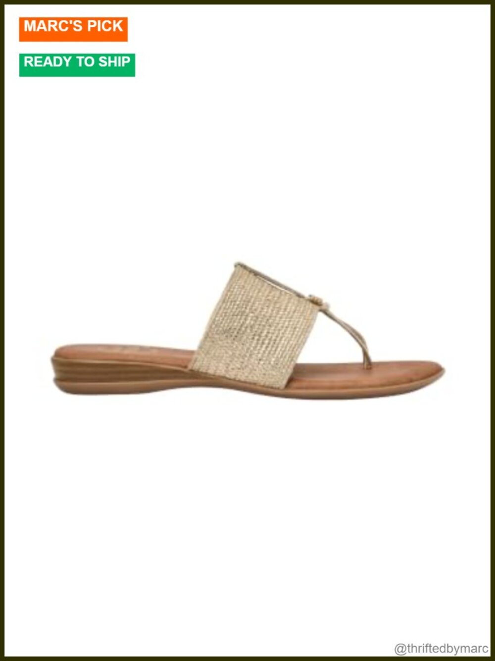 Woven Slip-On Flat Sandal - Featherweight Leather